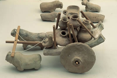 carro de terracota en Mohenho Daro